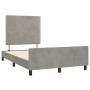 Bed frame with light gray velvet headboard 120x190 cm by , Beds and slatted bases - Ref: Foro24-3270572, Price: 161,83 €, Dis...