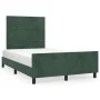 Dark green velvet bed frame with headboard 120x190 cm by , Beds and slatted bases - Ref: Foro24-3270587, Price: 163,88 €, Dis...