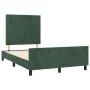 Dark green velvet bed frame with headboard 120x190 cm by , Beds and slatted bases - Ref: Foro24-3270593, Price: 170,67 €, Dis...