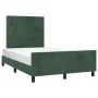 Dark green velvet bed frame with headboard 120x190 cm by , Beds and slatted bases - Ref: Foro24-3270593, Price: 170,67 €, Dis...
