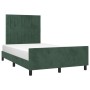 Dark green velvet bed frame with headboard 120x190 cm by , Beds and slatted bases - Ref: Foro24-3270593, Price: 176,61 €, Dis...