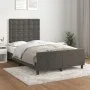 Estructura cama con cabecero terciopelo gris oscuro 120x190 cm de , Camas y somieres - Ref: Foro24-3270603, Precio: 158,49 €,...