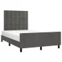 Estructura cama con cabecero terciopelo gris oscuro 120x190 cm de , Camas y somieres - Ref: Foro24-3270603, Precio: 158,49 €,...