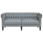Chesterfield 2 seater sofa light gray fabric by , Sofas - Ref: Foro24-372547, Price: 244,52 €, Discount: %