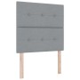 Estructura de cama con cabecera Gris claro 120 x 200 cm tela