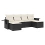 6-teiliges Gartensofa-Set und schwarze synthetische Rattankissen von , Gartensets - Ref: Foro24-3252853, Preis: 356,73 €, Rab...