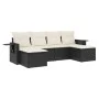 6-teiliges Gartensofa-Set und schwarze synthetische Rattankissen von , Gartensets - Ref: Foro24-3252853, Preis: 350,98 €, Rab...