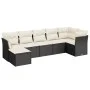 7-piece garden dining set and black synthetic rattan cushions by , Garden sets - Ref: Foro24-3263192, Price: 415,56 €, Discou...