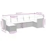 7-piece garden dining set and black synthetic rattan cushions by , Garden sets - Ref: Foro24-3263192, Price: 415,56 €, Discou...