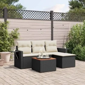 5-teiliges Gartenmöbel-Set und schwarze synthetische Rattankissen von , Gartensets - Ref: Foro24-3256861, Preis: 293,91 €, Ra...