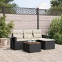 5-teiliges Gartenmöbel-Set und schwarze synthetische Rattankissen von , Gartensets - Ref: Foro24-3256861, Preis: 297,87 €, Ra...