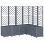 Jardinera con enrejado PP gris 160x120x140 cm de , Maceteros y jardineras - Ref: Foro24-367876, Precio: 223,64 €, Descuento: %