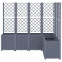 Jardinera con enrejado PP gris 160x120x140 cm de , Maceteros y jardineras - Ref: Foro24-367876, Precio: 223,64 €, Descuento: %