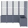 Planter with gray PP trellis 160x120x140 cm by , Pots and planters - Ref: Foro24-367876, Price: 236,03 €, Discount: %