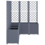 Jardinera con enrejado PP gris 160x120x140 cm de , Maceteros y jardineras - Ref: Foro24-367876, Precio: 223,64 €, Descuento: %
