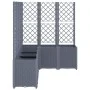 Planter with gray PP trellis 160x120x140 cm by , Pots and planters - Ref: Foro24-367876, Price: 236,03 €, Discount: %