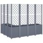 Jardinera con enrejado PP gris 160x120x140 cm de , Maceteros y jardineras - Ref: Foro24-367876, Precio: 223,64 €, Descuento: %