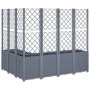 Planter with gray PP trellis 160x120x140 cm by , Pots and planters - Ref: Foro24-367876, Price: 236,03 €, Discount: %