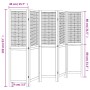 5-teilige Trennwand aus weißem Paulownia-Massivholz von , Raumteiler - Ref: Foro24-358725, Preis: 131,36 €, Rabatt: %