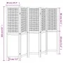 Biombo separador de 5 paneles madera maciza Paulownia blanco de , Divisores de ambientes - Ref: Foro24-358725, Precio: 128,87...