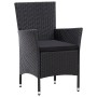 Juego de comedor de jardín 9 piezas ratán sintético negro de vidaXL, Conjuntos de jardín - Ref: Foro24-45976, Precio: 791,46 €