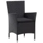 Juego de comedor de jardín 9 piezas ratán sintético negro de vidaXL, Conjuntos de jardín - Ref: Foro24-45976, Precio: 771,25 ...