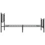 Bed frame with headboard and black metal footboard 90x190 cm by , Beds and slatted bases - Ref: Foro24-376334, Price: 82,92 €...