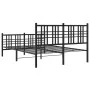 Bettgestell mit Kopf- und Fußteil aus schwarzem Metall, 140 x 200 cm von , Betten und Lattenroste - Ref: Foro24-376343, Preis...