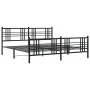 Estructura de cama cabecero y estribo metal negro 193x203 cm de , Camas y somieres - Ref: Foro24-376348, Precio: 142,27 €, De...