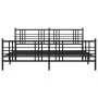 Estructura de cama cabecero y estribo metal negro 193x203 cm de , Camas y somieres - Ref: Foro24-376348, Precio: 142,27 €, De...