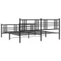 Estructura de cama cabecero y estribo metal negro 193x203 cm de , Camas y somieres - Ref: Foro24-376348, Precio: 142,27 €, De...