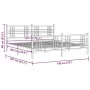 Black metal headboard and footboard bed frame 193x203 cm by , Beds and slatted bases - Ref: Foro24-376348, Price: 142,27 €, D...