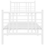 Metallbettgestell mit Kopf- und Fußteil weiß 75x190 cm von , Betten und Lattenroste - Ref: Foro24-376381, Preis: 65,67 €, Rab...