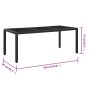 Juego de comedor de jardín 9 piezas ratán sintético negro de vidaXL, Conjuntos de jardín - Ref: Foro24-45976, Precio: 791,46 €