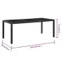 Juego de comedor de jardín 9 piezas ratán sintético negro de vidaXL, Conjuntos de jardín - Ref: Foro24-45976, Precio: 771,25 ...