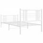 Metallbettgestell mit Kopf- und Fußteil weiß 90x190 cm von , Betten und Lattenroste - Ref: Foro24-376383, Preis: 68,70 €, Rab...
