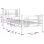 Metallbettgestell mit Kopf- und Fußteil weiß 90x190 cm von , Betten und Lattenroste - Ref: Foro24-376383, Preis: 67,80 €, Rab...