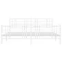 Metal bed frame with headboard and white footboard 180x200 cm by , Beds and slatted bases - Ref: Foro24-376395, Price: 139,46...