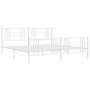 Metallbettgestell mit Kopf- und Fußteil weiß 193x203 cm von , Betten und Lattenroste - Ref: Foro24-376397, Preis: 144,62 €, R...