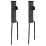 Parasol supports with spikes 2 pcs galvanized steel 9x35 cm by , Parasol accessories - Ref: Foro24-4003381, Price: 15,81 €, D...
