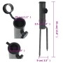 Parasol supports with spikes 2 pcs galvanized steel 9x35 cm by , Parasol accessories - Ref: Foro24-4003381, Price: 19,87 €, D...