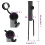 Parasol supports with spikes 2 pcs galvanized steel 9x35 cm by , Parasol accessories - Ref: Foro24-4003381, Price: 15,81 €, D...