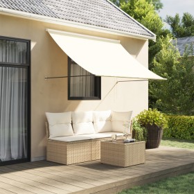 Cream fabric and steel retractable awning 200x150 cm by , Awnings - Ref: Foro24-368759, Price: 53,45 €, Discount: %