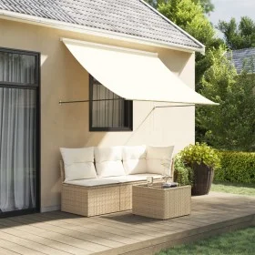Cream fabric and steel retractable awning 200x150 cm by , Awnings - Ref: Foro24-368759, Price: 48,52 €, Discount: %