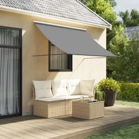 Anthracite gray fabric and steel retractable awning 200x150 cm by , Awnings - Ref: Foro24-368752, Price: 51,33 €, Discount: %