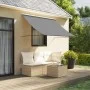 Anthracite gray fabric and steel retractable awning 200x150 cm by , Awnings - Ref: Foro24-368752, Price: 51,33 €, Discount: %