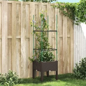 Pflanzgefäß mit braunem PP-Gitter 40x40x142,5 cm von , Töpfe und Pflanzgefäße - Ref: Foro24-367950, Preis: 31,96 €, Rabatt: %