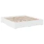 White engineered wood bed frame with drawers 200x200 cm by , Beds and slatted bases - Ref: Foro24-3280356, Price: 254,87 €, D...