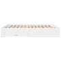 White engineered wood bed frame with drawers 200x200 cm by , Beds and slatted bases - Ref: Foro24-3280356, Price: 243,72 €, D...