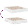 Weißer Holzwerkstoffbettrahmen mit Schubladen 200x200 cm von , Betten und Lattenroste - Ref: Foro24-3280356, Preis: 243,72 €,...